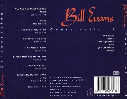 Bill Evans Trio - Consecration 1 (1990)