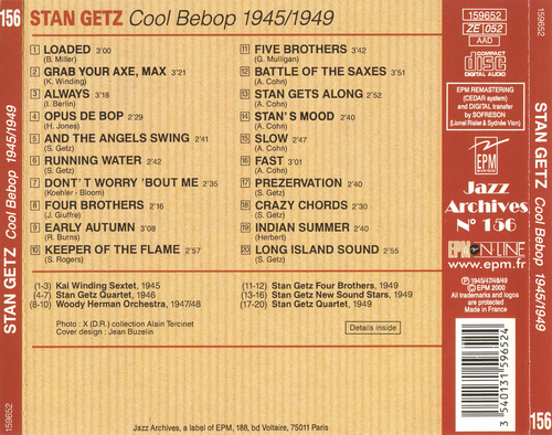 Stan Getz - Cool Bebop: 1945-1949 (2000)