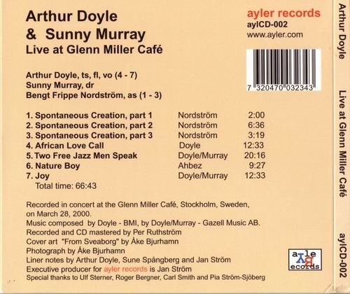 Arthur Doyle & Sunny Murray  - Live At Glenn Miller Cafe (2000)