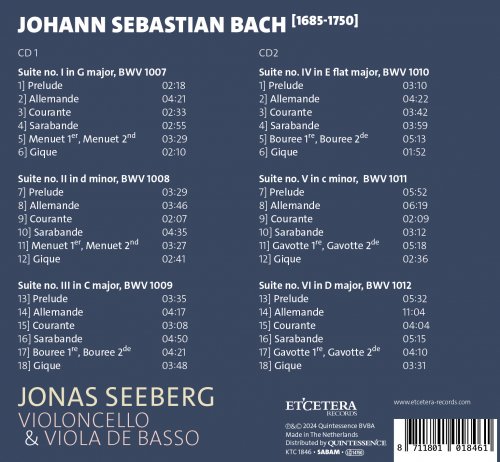 Jonas Seeberg - Bach: Six Suites, BWV 1007 - 1012 (2025) [Hi-Res]