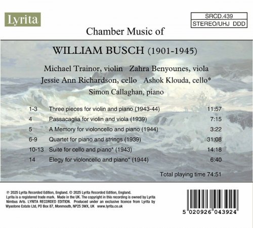 Simon Callaghan, Ashok Klouda, Members of Piatti Quartet - Chamber Music of William Busch (2025) [Hi-Res]