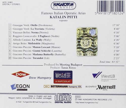 Katalin Pitti - Famous Italian Operatic Arias (1998)