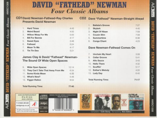 David "Fathead" Newman - Four Classic Albums (2CD, 2018)