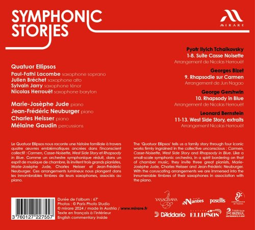 Quatuor Ellipsos, Marie-Josèphe Jude, Jean-Frédéric Neuburger, Charles Heisser - Symphonic Stories (2025) [Hi-Res]