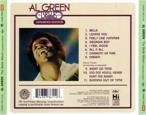 Al Green - The Belle Album (1977)