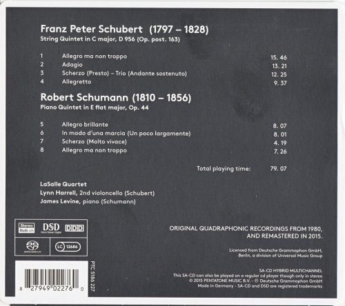 James Levine, Lynn Harrell - Schubert: String Quintet in C major / Schumann: Piano Quintet in E flat major (1980) [2015 SACD]