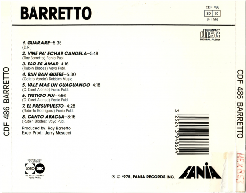 Ray Barretto - Barretto (1989)