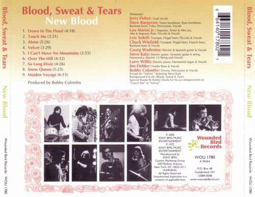 Blood Sweat & Tears - New Blood (1972) CD Rip