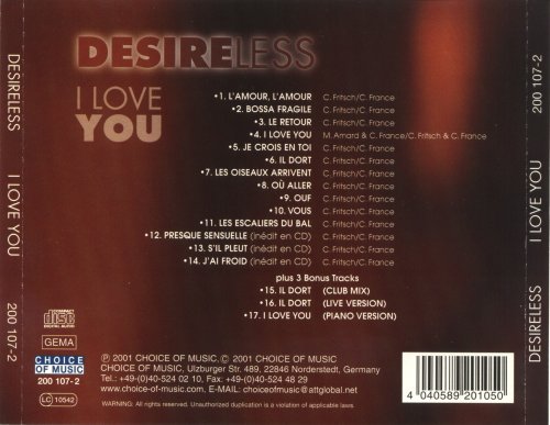 Desireless - I Love You (Collector Edition) (2001)