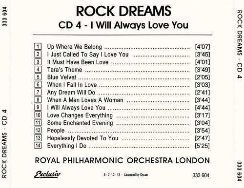 Royal Philharmonic Orchestra London - Rock Dreams: CD 4 - I Will Always Love You (1993) CD-Rip