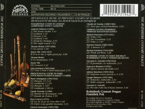 Rožmberk Consort Prague - Renaissance Music at Princely Courts of Europe (1996) CD-Rip