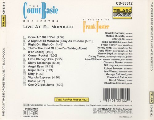 The Count Basie Orchestra - Live At El Morocco (1992) CD Rip