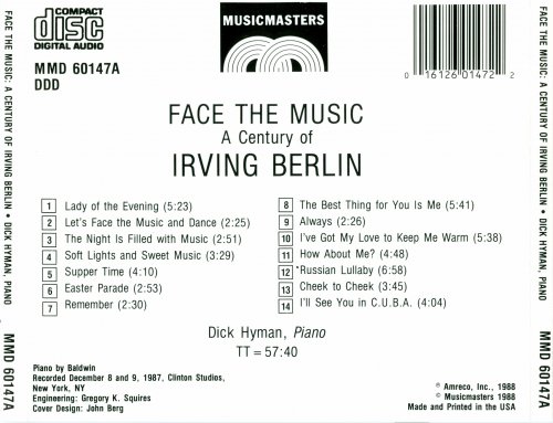 Dick Hyman - Face the Music: A Century of Irving Berlin (1988)