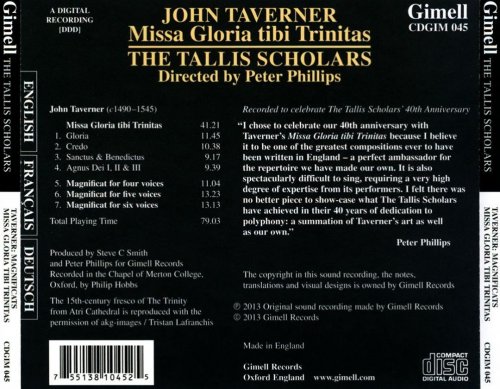 The Tallis Scholars, Peter Phillips - Taverner: Missa Gloria Tibi Trinitas (2013)