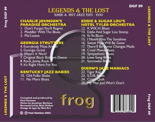 VA - Legends & The Lost: Rare & Hot Jazz 1925-1930 (2023)