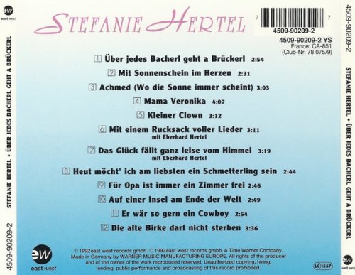 Stefanie Hertel - Über Jedes Bacherl Geht a Brückerl (1992) CD-Rip