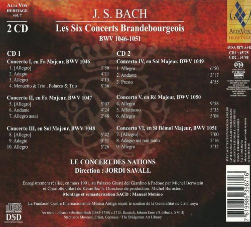 Le Concert des Nations, Jordi Savall - J.S. Bach: Les Six Concerts Brandebourgeoi (2010) CD-Rip