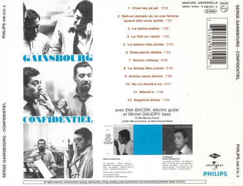 Serge Gainsbourg - Confidentiel (1963 Reissue) (2008) CD-Rip