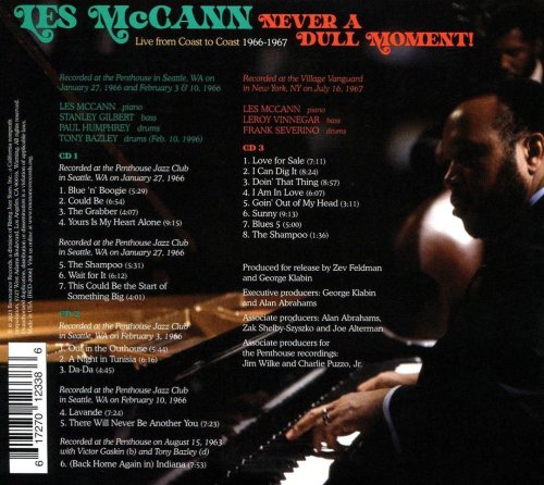 Les McCann - Never a Dull Moment! Live From Coast To Coast 1966-1967 (2023) CD Rip