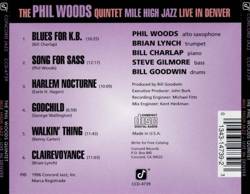 The Phil Woods Quintet - Mile High Jazz: Live in Denver (1996)