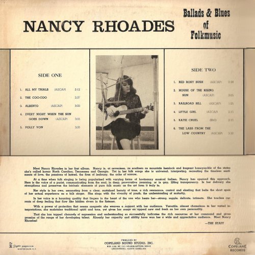 Nancy Rhoades - Ballads & Blues of Folk Music (1965) LP