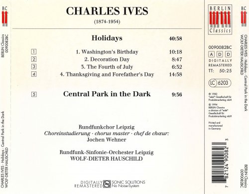 Rundfunk-Sinfonie-Orchester Leipzig, Wolf-Dieter Hauschild - Ives: New England Holidays Symphony / Central Park in the Dark (1994)