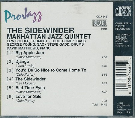 Manhattan Jazz Quintet - The Sidewinder (1987)