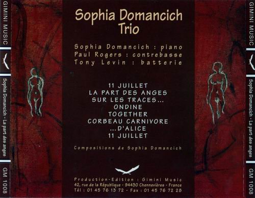 Sophia Domancich Trio - La Part Des Anges (1997) CD Rip