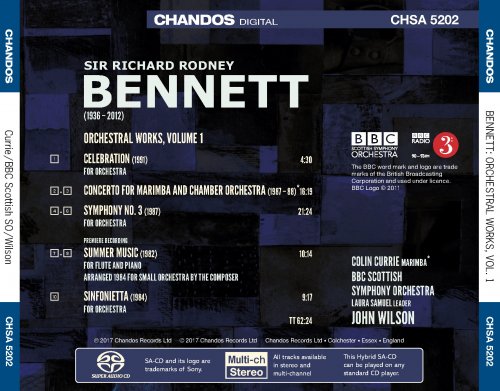 BBC Scottish Symphony Orchestra, John Wilson - Richard Rodney Bennett: Orchestral Works, Vol 1 (2017) [SACD]