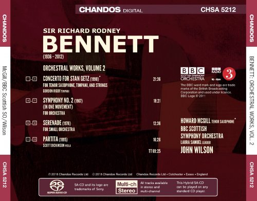 BBC Scottish Symphony Orchestra, John Wilson - Richard Rodney Bennett: Orchestral Works, Vol 2 (2018) [SACD]