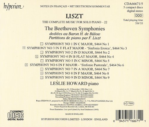 Leslie Howard - Liszt: Beethoven's Symphonies (1993) CD-Rip