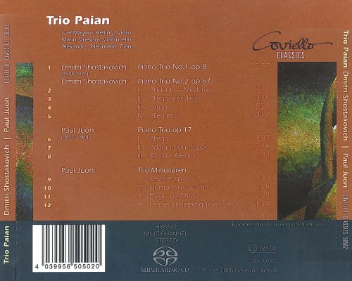 Trio Paian - Shostakovich: Piano Trio No. 1 op. 8 and No. 2 op. 67 / Juon: Piano Trios (2005) [SACD]