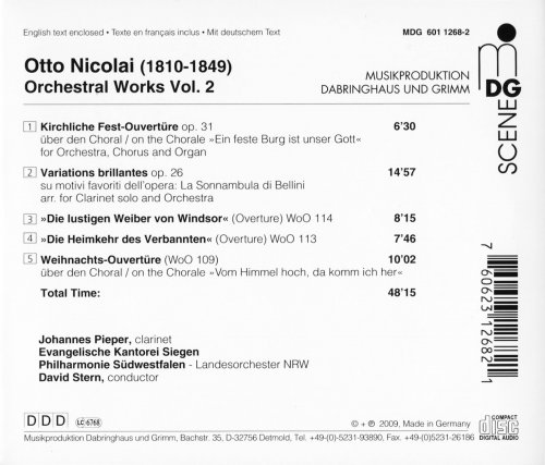 Johannes Pieper, Philharmonie Südwestfalen, David Stern - Nicolai: Orchestral Works Vol. 2 (2009) CD-Rip