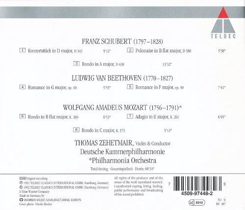 Thomas Zehetmair - Schubert, Beethoven, Mozart: Works for Violin and Orchestra (1992) CD-Rip