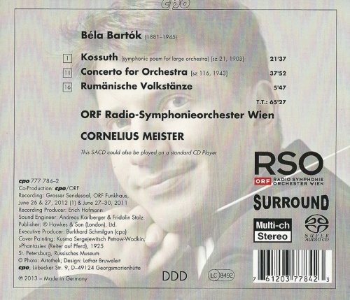 Radio-Symphonieorchester Wien, Cornelius Meister - Bartok: Kossuth, Concerto for Orchestra (2013) CD-Rip