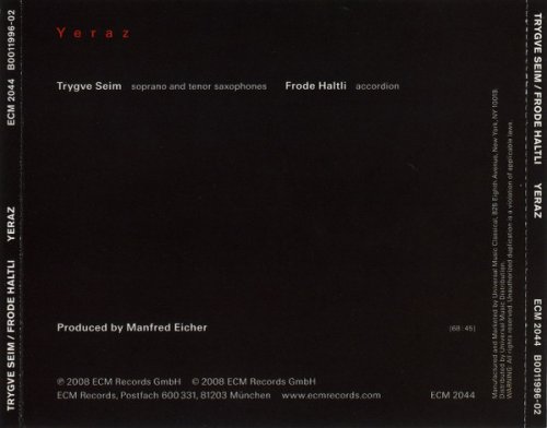 Trygve Seim & Frode Halti - Yeraz (2008) Flac