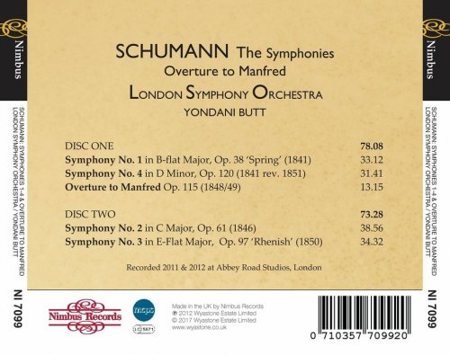 London Symphony Orchestra, Yondani Butt - Schumann: Symphonies Nos. 1-4 (2017)