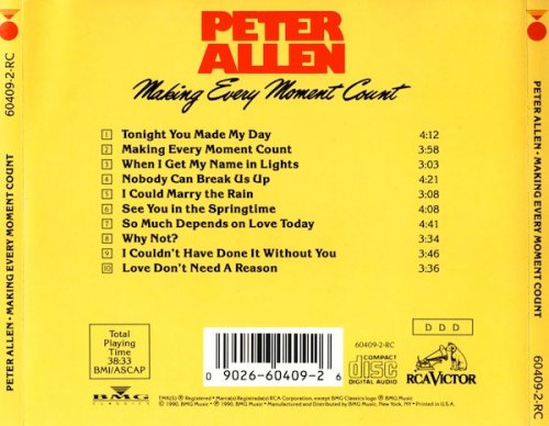 Peter Allen - Making Every Moment Count (1997)