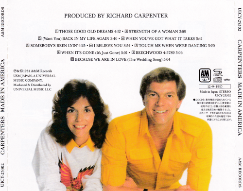 Carpenters - Made In America (Reissue, Remastered 2012)