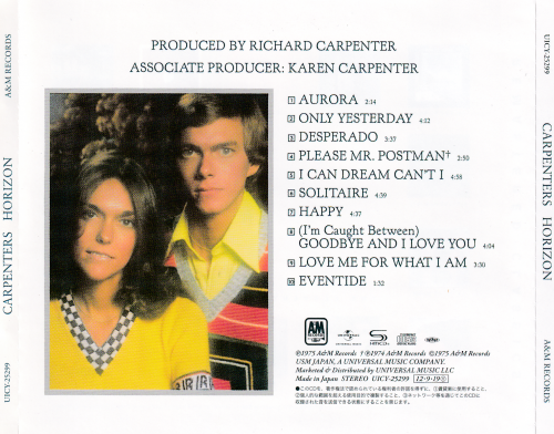 Carpenters - Horizon (1975) [2012 SHM-CD]