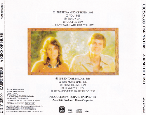 Carpenters - A Kind Of Hush (Reissue, Remastered, SHM-CD) (2012)