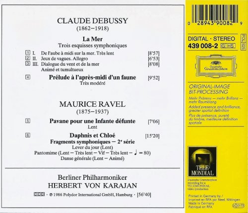 Berliner Philharmoniker, Herbert von Karajan - Debussy, Ravel: Orchestral Works (1986) CD-Rip