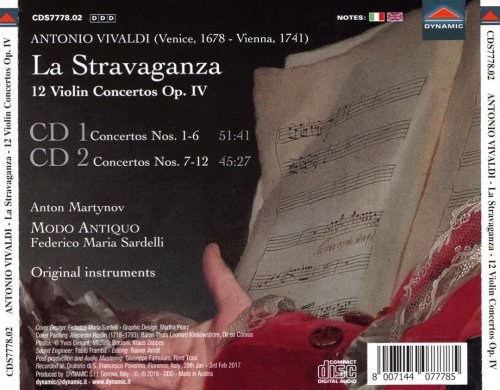 Anton Martynov, Modo Antiquo, Federico Maria Sardelli - Vivaldi: La stravaganza, Op. 4 (2019) [Hi-Res]