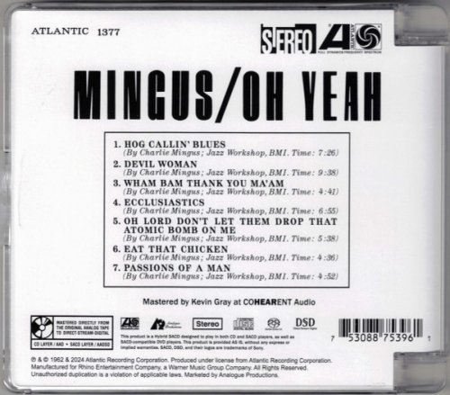 Charles Mingus - Oh Yeah (2024) [SACD]