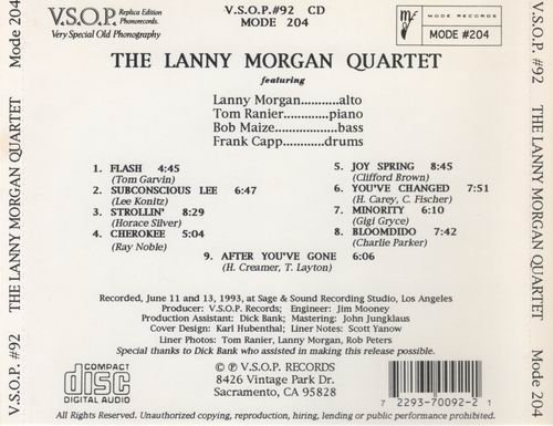 The Lanny Morgan Quartet - The Lanny Morgan Quartet (1994)