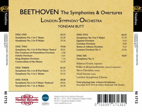 London Symphony Orchestra, Yondani Butt - Beethoven: The Complete Symphonies and Overtures (2017)