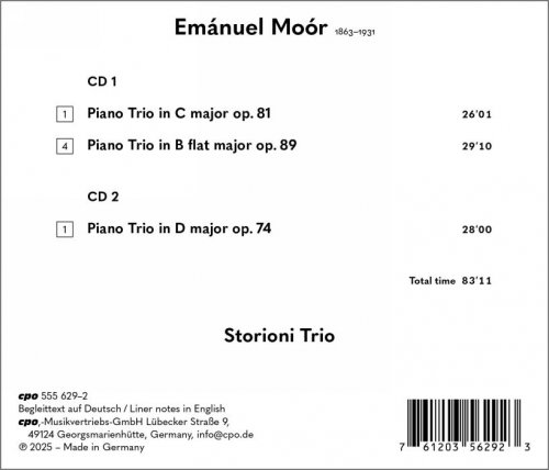 Storioni Trio - Emánuel Moór: Complete Piano Trios (2025) [Hi-Res]