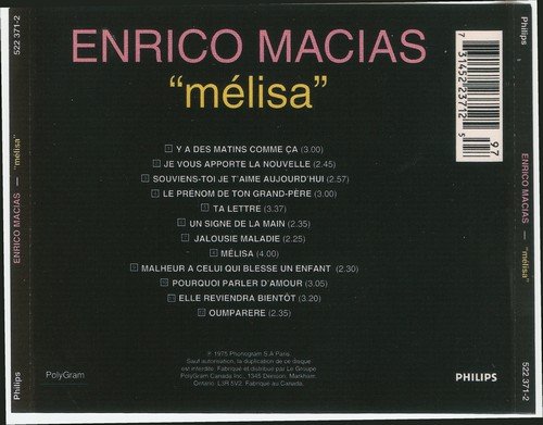 Enrico Macias - Melisa (1990) CD-Rip