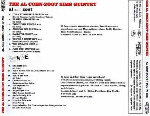 The Al Cohn-Zoot Sims Quintet - Al And Zoot / You 'N' Me (2002)